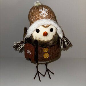 Holiday Time Large 18” Felt Bird SLED Christmas Decor Sweater Hat Walmart